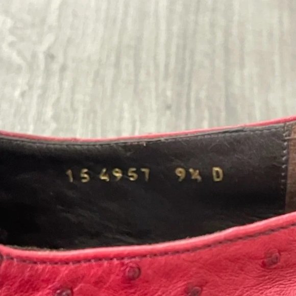 GUCCI Men genuine ostrich skin shoes